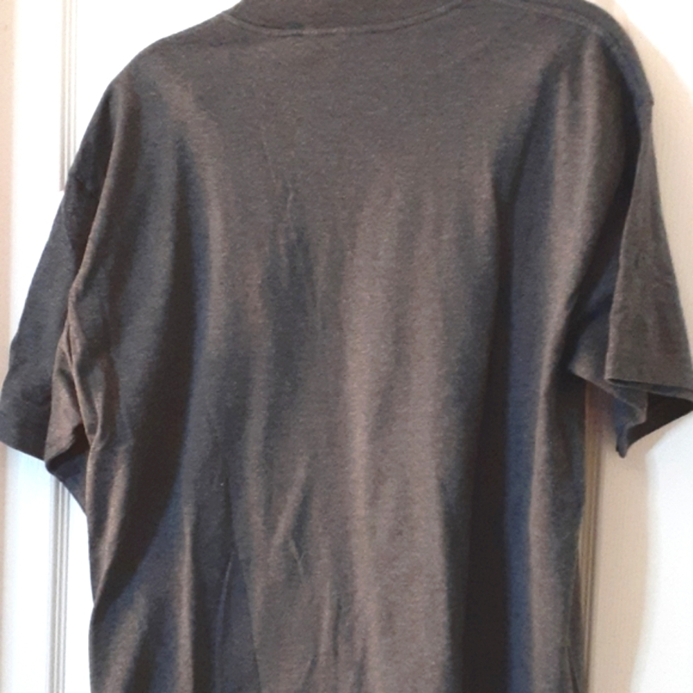 Mens Route 66 T-Shirt Gray Embroidered - Picture 4 of 5